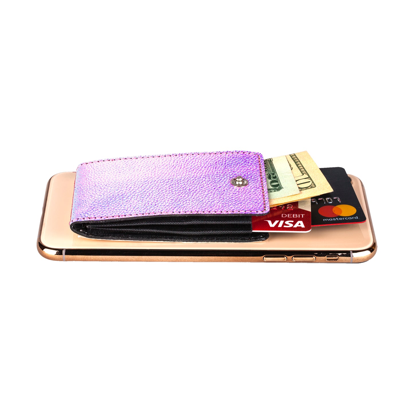 Accordion Stick-On Cell Phone Card Wallet